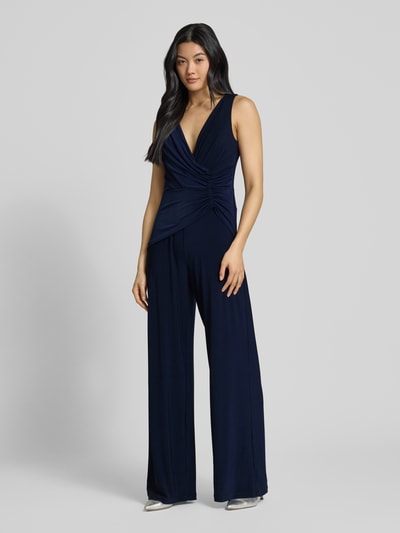 Adrianna Papell Jumpsuit mit Knotendetail Dunkelblau 1