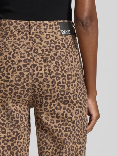 Tom Tailor Denim Wide Leg Jeans aus Baumwoll-Mix Modell 'LINOU' Mittelbraun 3