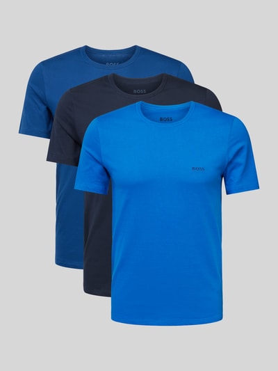 BOSS T-Shirt mit Label-Stitching im 3er-Pack Blau 1