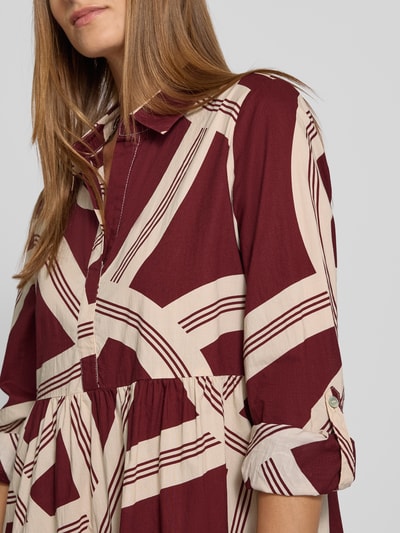 OPUS Midikleid mit Tunikakragen Modell 'Werano' Bordeaux 3