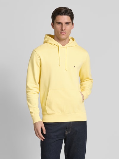 Tommy Hilfiger Regular Fit Hoodie aus reiner Baumwolle Gelb 4