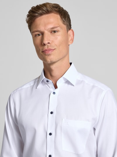 OLYMP Modern Fit Businesshemd mit Kentkragen Weiss 3