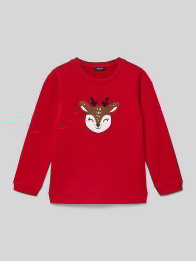 Blue Seven Sweatshirt met motiefprint Rood - 1