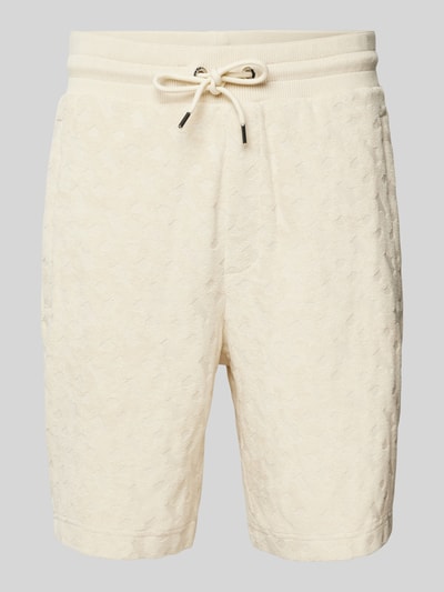 BOSS Regular Fit Bermudas mit Strukturmuster Modell 'Lamson' Offwhite 2