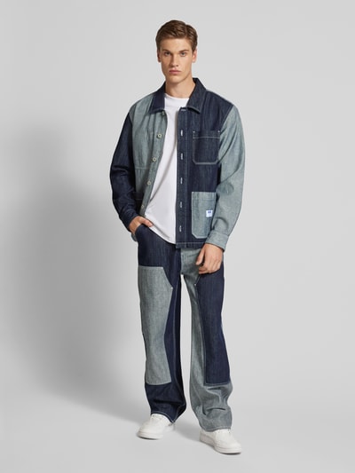 Hugo Blue Baggy Fit Jeans mit  Ziernähten Modell 'Carpenter' Dunkelblau 1