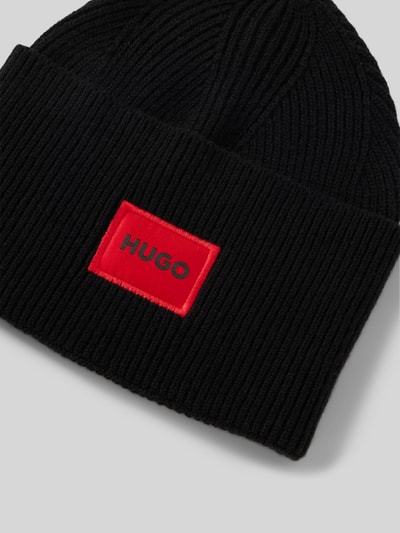 HUGO Beanie mit Label-Detail Modell 'Xaff' Black 2