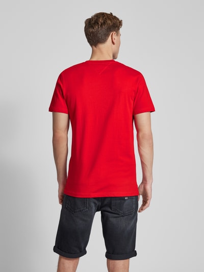 Tommy Jeans T-Shirt mit Label-Print Rot 5