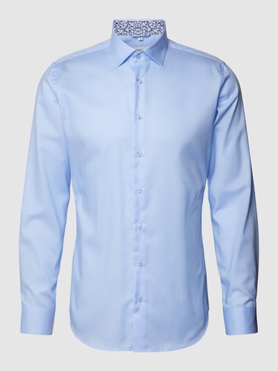 Seidensticker Super SF Super slim fit zakelijk overhemd met kentkraag Bleu - 2