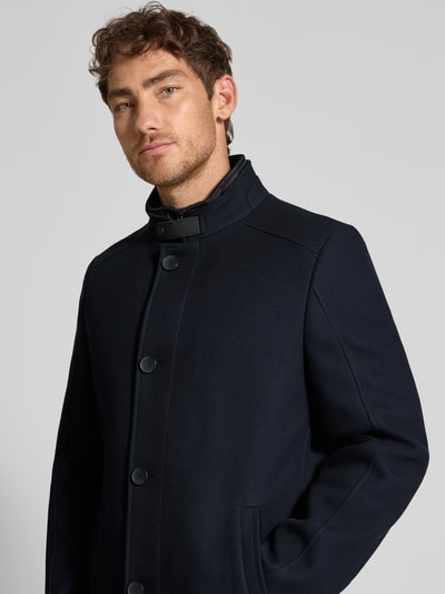 Cinque Lange jas met opstaande kraag, model 'Liverpool' Marineblauw - 3