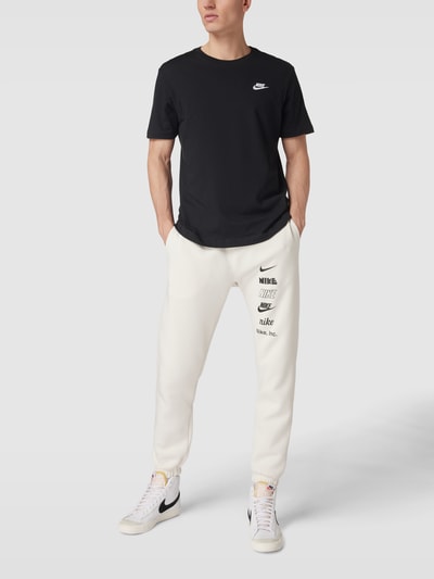 Nike T-shirt in gemêleerde look, model 'CLUB' Zwart - 1