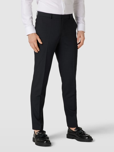 HUGO Slim fit pantalon met scheerwol, model 'Hesten' Antraciet - 4