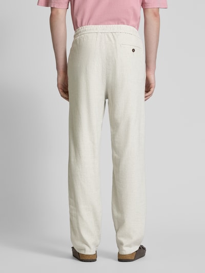 Only & Sons Loose Fit Leinenhose mit Strukturmuster Modell 'SINUS' Offwhite 5