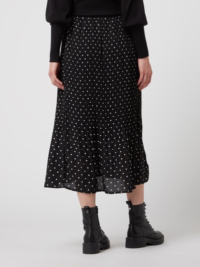 MSCH Copenhagen Midirok met stippenmotief, model 'Laurine'  Zwart - 5