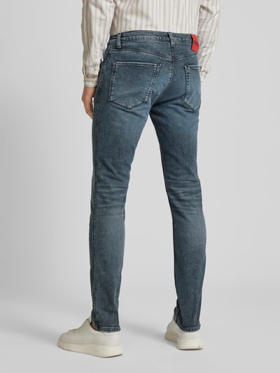 HUGO Jeansy o kroju extra slim fit z 5 kieszeniami model ‘Ash’ Jeansowy niebieski 5