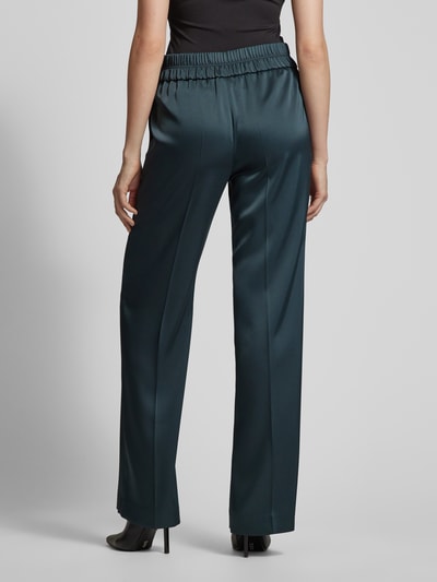 Marc Cain Straight leg stoffen broek met vaste persplooien Donkergroen - 5