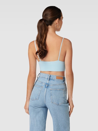 Only Crop Top mit Rippenstruktur Modell 'VICKY' Hellblau 5