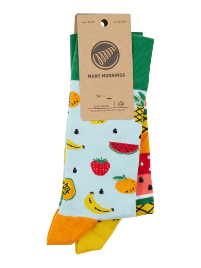 Many Mornings Socken mit Allover-Muster Orange 2