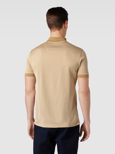 BOSS Poloshirt mit Strukturmuster Modell 'Parlay' Beige 5
