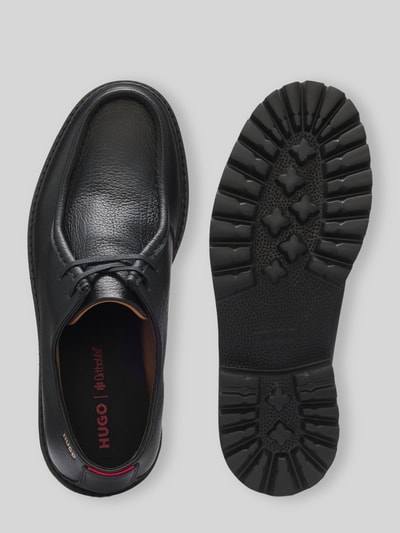 HUGO Schnürschuhe aus echtem Leder mit Label-Prägung Black 4