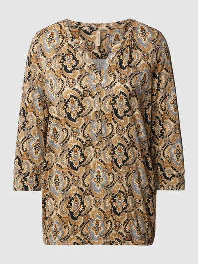 Soyaconcept Blouse met all-over print, model 'Felicity' Zwart - 2