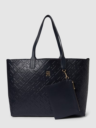 Tommy Hilfiger Shopper met all-over logo, model 'ICONIC' Marineblauw - 2