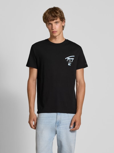 Tommy Jeans Regular Fit T-Shirt aus reiner Baumwolle Black 5