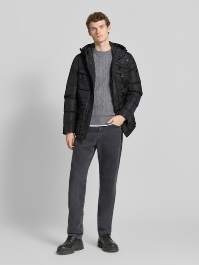 Peuterey Jacke mit verdecktem Reißverschluss Modell 'Aiptek' Black 1