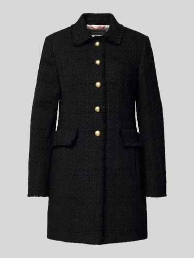 WHITE LABEL Żakiet długi o kroju slim fit z kieszeniami z patką Czarny 2