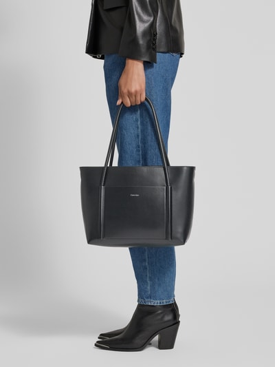 CK Calvin Klein Shopper mit Label-Schriftzug Modell 'LINN' Black 1