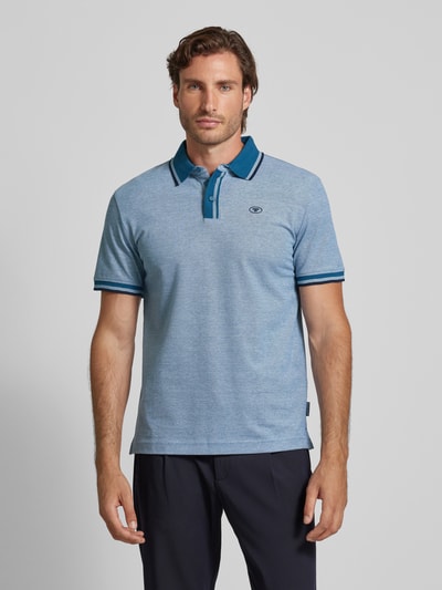 Tom Tailor Regular Style Poloshirt mit Label-Print Gruen 4