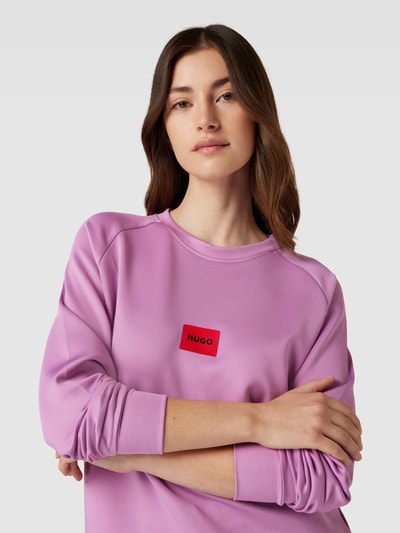 HUGO CLASSIFICATION Sweatshirt mit Label-Print Lila 3
