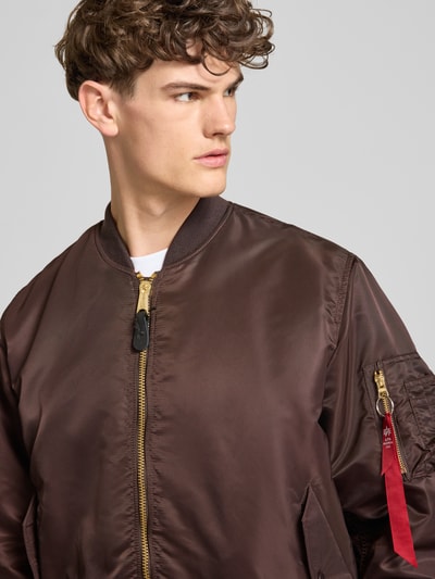 Alpha Industries Regular fit bomberjack met opstaande kraag model 'Heritage' Middenbruin - 3