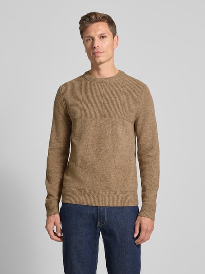 Brax Gebreide pullover met ribboorden, model 'Rick' Kit - 4