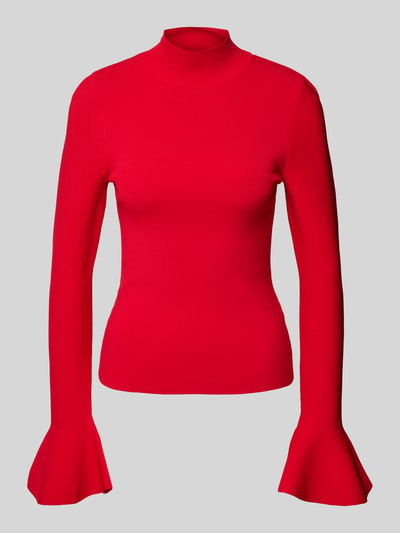 Ted Baker Strickpullover mit geripptem Stehkragen Modell 'LAYNHA' Rot 1