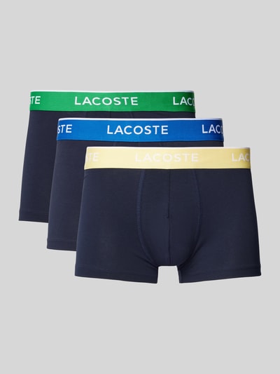 Lacoste Trunks mit elastischem Label-Bund im 3er-Pack Gruen 1