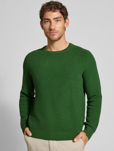 Fynch-Hatton Strickpullover aus reiner Baumwolle Gruen 3