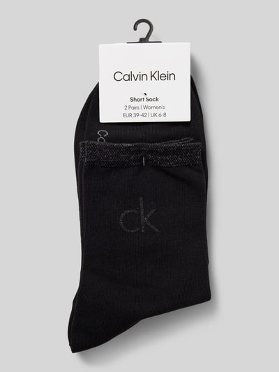 CK Calvin Klein Socken mit Label-Print im 2er-Pack Black 3