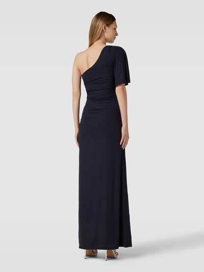 Christian Berg Cocktail Abendkleid mit One-Shoulder-Träger Marine Melange 5