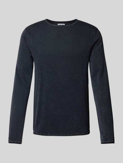 Jack & Jones Gebreide pullover met ronde hals, model 'ELEO' Marineblauw - 2