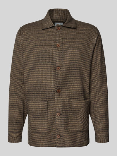 Roy Robson Regular Fit Hemdjacke mit Kentkragen Mittelbraun 2