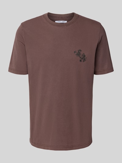 Samsøe Samsøe T-shirt z nadrukowanym motywem model ‘PHIL’ Rdzawoczerwony 2