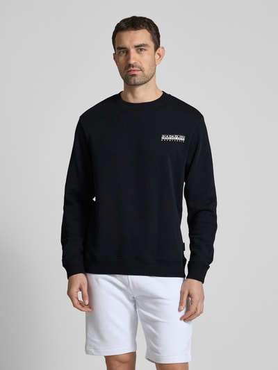 Napapijri Sweatshirt mit Label-Print Modell 'SOVANA' Black 4