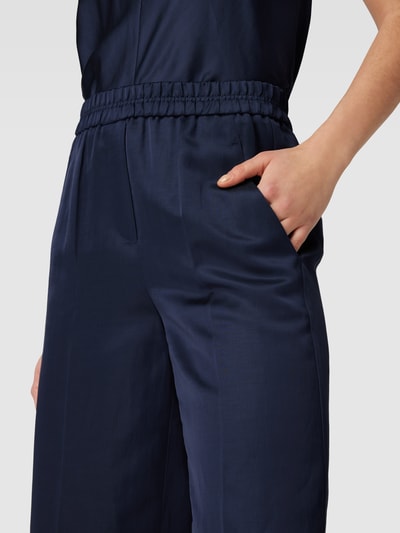 Luisa Cerano Wide Fit Bundfaltenhose mit Leinen-Anteil Marine 3