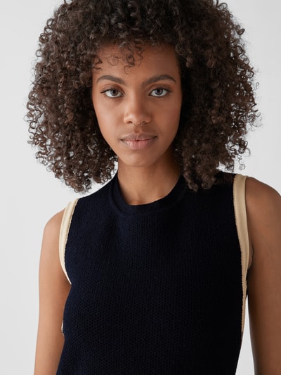 Jacquemus Knielanges Strickkleid mit Cut Out Marineblau 3