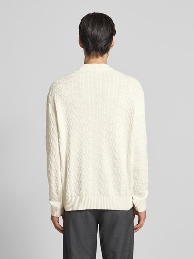 SELECTED HOMME Regular fit gebreide pullover van puur katoen, model 'PHILIP' Offwhite - 5