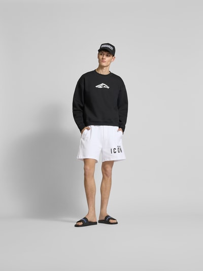 Dsquared2 Sweatshorts mit elastischem Bund Weiss 1