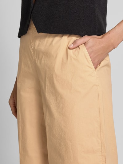 Raffaello Rossi Kuloty z szeroką nogawką i elastycznym pasem model ‘JOLIE’ Camel 3