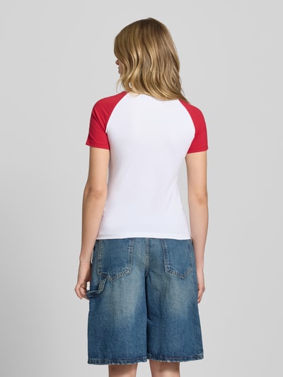 adidas Originals T-shirt met labelstitching Wit - 5