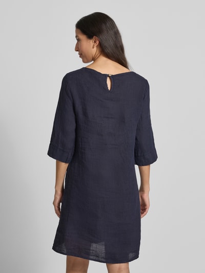 ZABAIONE Linnen jurk met ronde hals, model 'Le44tizia Donkerblauw - 5