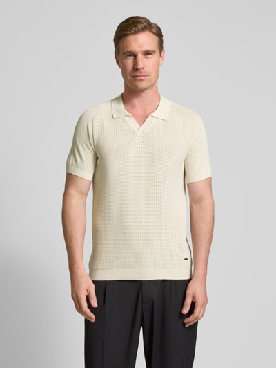 JOOP! Collection Regular Fit Poloshirt mit V-Ausschnitt Offwhite 4